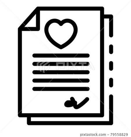 Social service papers icon, outline style Social service papers icon, outline style 79558829