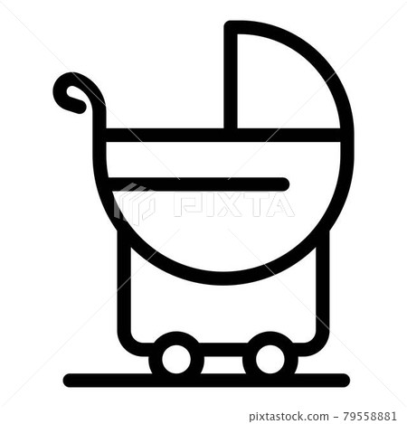 Baby carriage icon, outline style Baby carriage icon, outline style 79558881