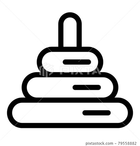 Kid toy pyramide icon, outline style 79558882