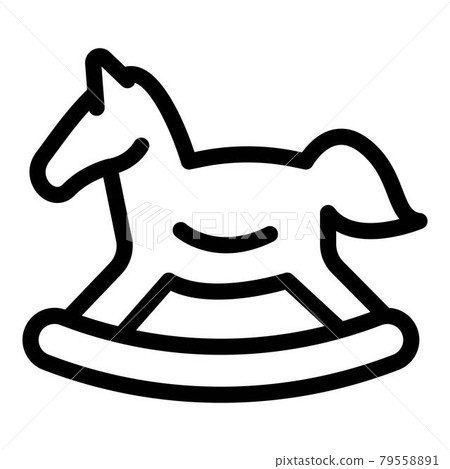 Balance kid horse icon, outline style Balance kid horse icon, outline style 79558891