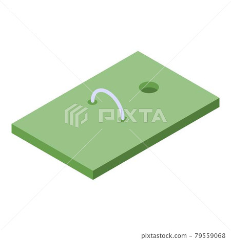 Croquet field icon, isometric style Croquet field icon, isometric style 79559068