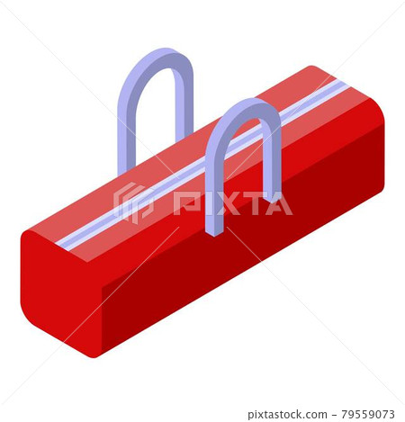 Croquet sport bag icon, isometric style 79559073