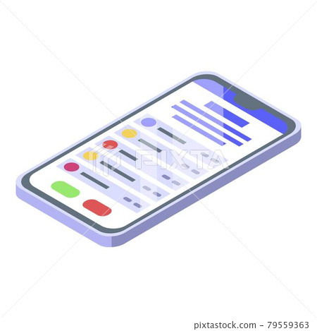 Call center smartphone icon, isometric style Call center smartphone icon, isometric style 79559363