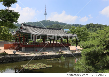 Beautiful Namsangol Hanok Village scenery Beautiful Namsangol Hanok Village scenery 79559617