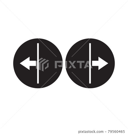 Left and right sign symbol logo design template 79560465