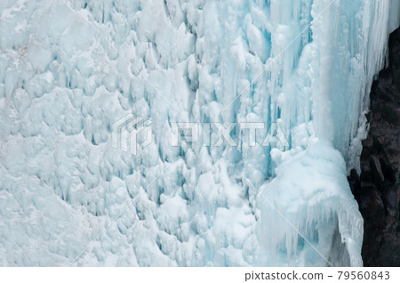Ice art, Shiretoko Furepe Falls in winter 79560843