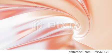 Vibrant and detailed panoramic landscape: abstract rose gold curved background (3D CG rendered digital illustration) 79561670