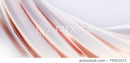 Vibrant and detailed panoramic landscape: abstract rose gold curved background (3D CG rendered digital illustration) 79561671
