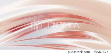 鮮豔細緻的全景景觀圖:抽象玫瑰金曲線背景(3D CG 渲染數位插圖) 鮮豔細緻的全景景觀圖:抽象玫瑰金曲線背景(3D CG 渲染數位插圖) 79561673