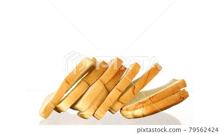 sliced bread on white background sliced bread on white background 79562424