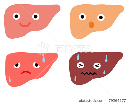 Liver disease Severity 4 illustrations Liver disease Severity 4 illustrations 79564277