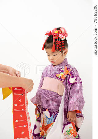 Shichigosan dressing 3 years old kimono Shichigosan dressing 3 years old kimono 79565206