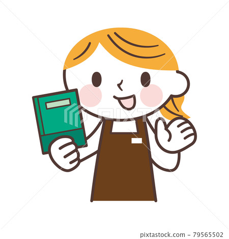 書店店員的女性可愛角色的可愛角色 書店店員的女性可愛角色的可愛角色 79565502