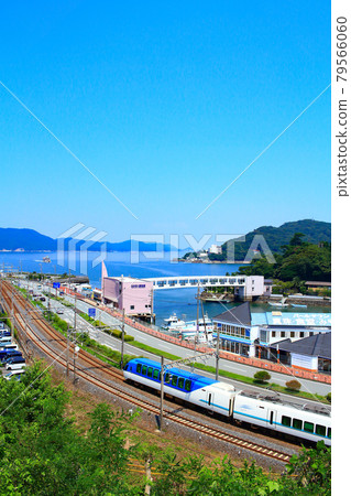 Scenery of Toba City and Kintetsu Limited Express Shimakaze Scenery of Toba City and Kintetsu Limited Express Shimakaze 79566060