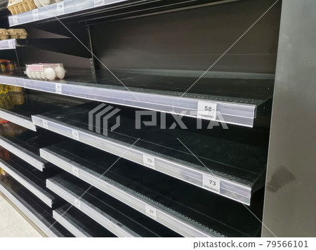 Food shelf empty food hoarding 79566101