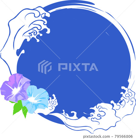 Japanese style _ wave _ frame - Stock Illustration [79566806] - PIXTA