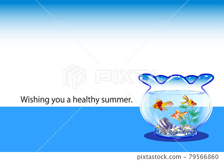 Summer greeting card, goldfish 79566860