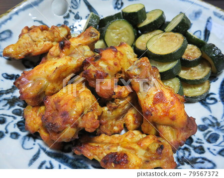 Served with tandoori-style zucchini on the wings 79567372