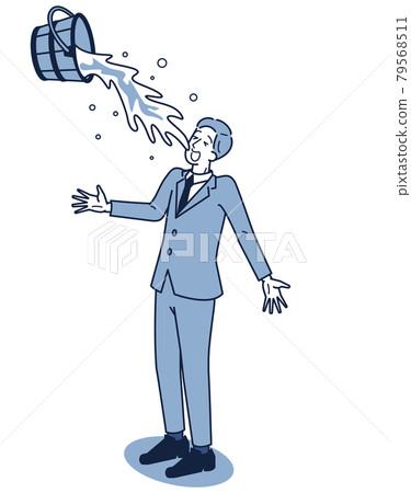 Isometric of a businessman in a suit that bathes the whole body Isometric of a businessman in a suit that bathes the whole body 79568511