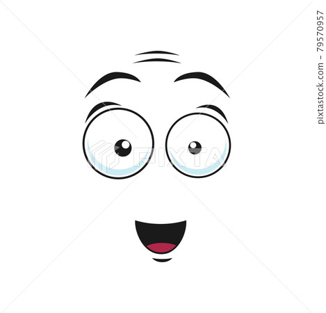 Emoji with shocked facial expression isolated icon Emoji with shocked facial expression isolated icon 79570957