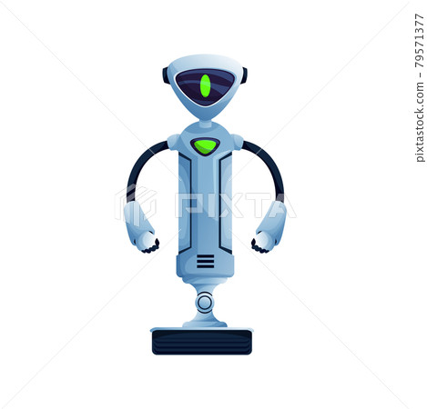 Friendly robot without legs on stand smart cyborg Friendly robot without legs on stand smart cyborg 79571377