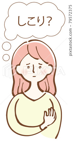 Breast cancer self-examination illustration Breast cancer self-examination illustration 79572375