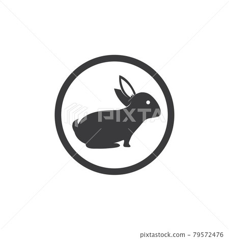 Rabbit Logo template vector icon illustration 79572476