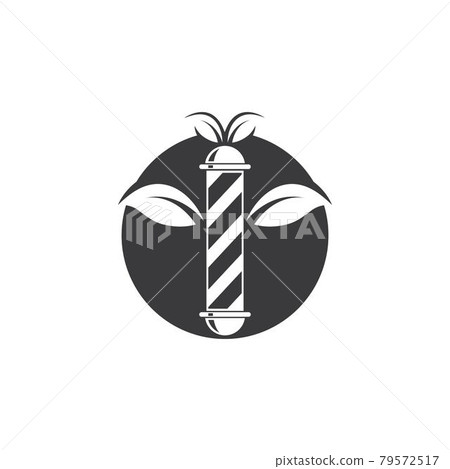 eco barber shop icon logo vector icon 79572517