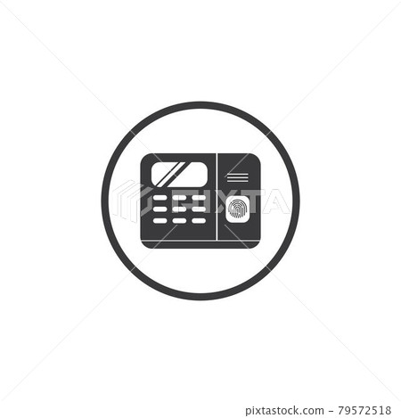 fingerprint scanner machine icon vector illustration design 79572518