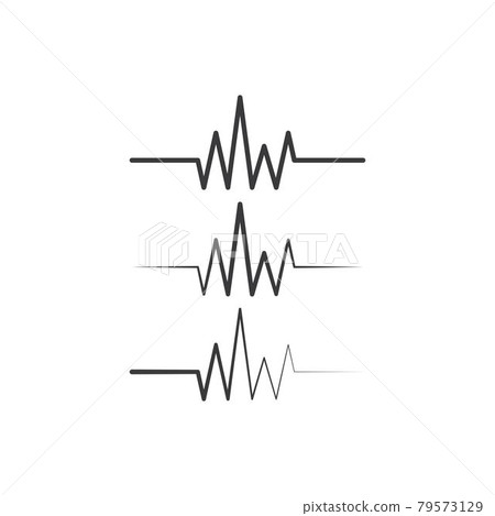 Pulse line ilustration vector 79573129