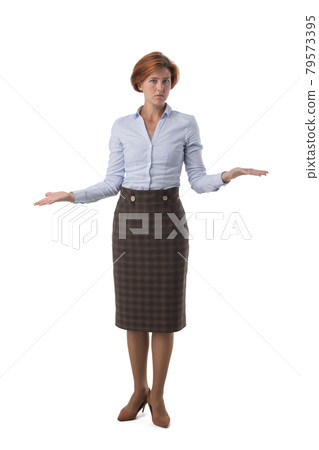 Confused business woman Confused business woman 79573395