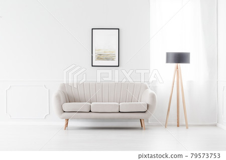 沙發和支架燈斯堪的納維亞內飾 沙發和支架燈斯堪的納維亞內飾 79573753