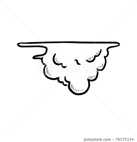 Hand drawn cloud set. Doodle Hand drawn cloud set. Doodle 79575154