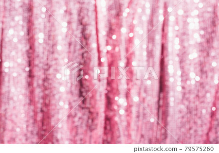 Fantastic background glitters pink curtain made of luxurious lurex sequins. Festive podium for party or Christmas. Fantastic background glitters pink curtain made of luxurious lurex sequins. Festive podium for party or Christmas. 79575260