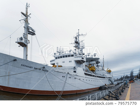 Research vessel COSMONAUT VIKTOR PATSAEV on the pier of Kaliningrad Research vessel COSMONAUT VIKTOR PATSAEV on the pier of Kaliningrad 79575770