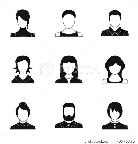 Graven icons set, simple style Graven icons set, simple style 79576339