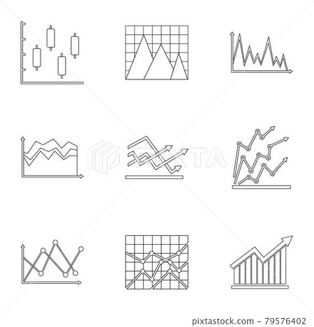 Information board icons set, outline style Information board icons set, outline style 79576402