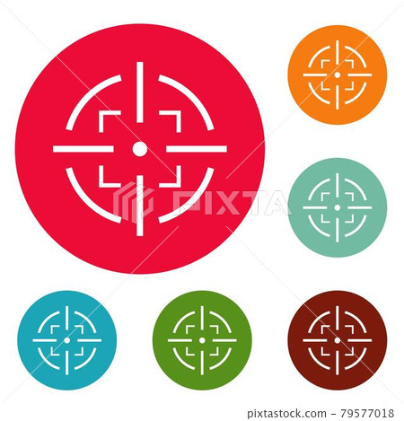 Goal icons circle set vector 79577018