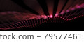 Abstract 3D Illustration Glow Pink Red Canvas Wireframe for Business Technology Background. 3D rendering Flow Grid Digital Cyberspace for Hi-tech, science communications, Data Array, web banner. 79577461