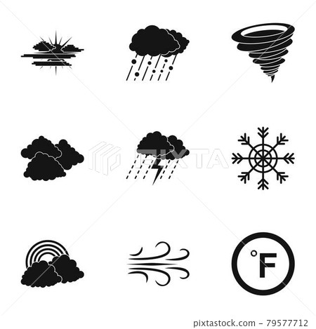 Edge icons set, simple style 79577712