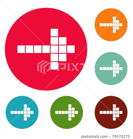 Arrow icons circle set vector - Stock Illustration [79578275] - PIXTA