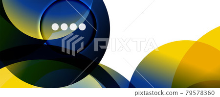 Fluid gradients, swirls and circles. Bright color lines. Vector Illustration For Wallpaper, Banner, Background, Landing Page 79578360