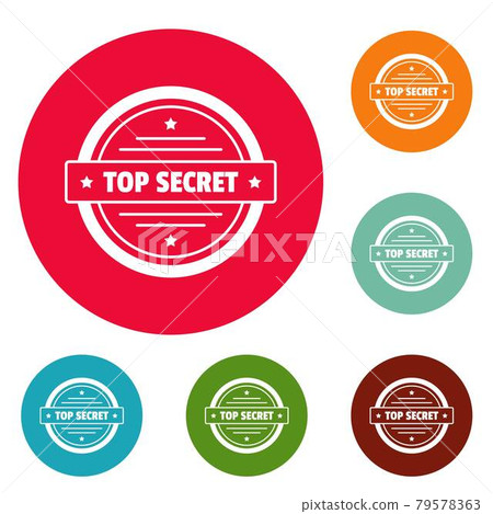 Top secret logo, simple style. 79578363