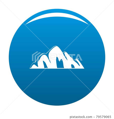 Beautiful mountain icon blue vector - Stock Illustration [79579065] - PIXTA