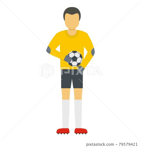 Player with ball icon, flat style 79579421