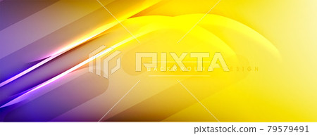 Abstract background - lines composition created with lights and shadows. Technology or business digital template. Trendy simple fluid color gradient abstract background with dynamic 79579491