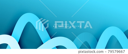 Abstract gradient background with wave line with shadow effect. Geometric composition. 3D shadow effects and fluid gradients 79579667