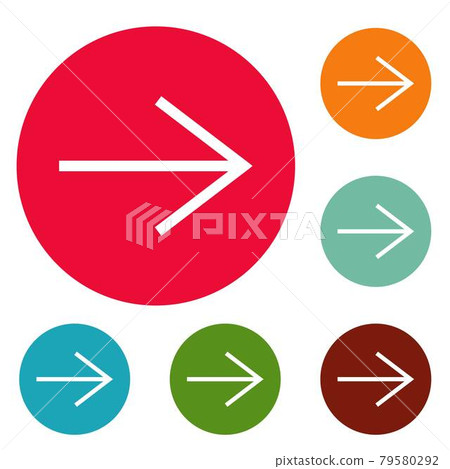 Arrow icons circle set vector 79580292