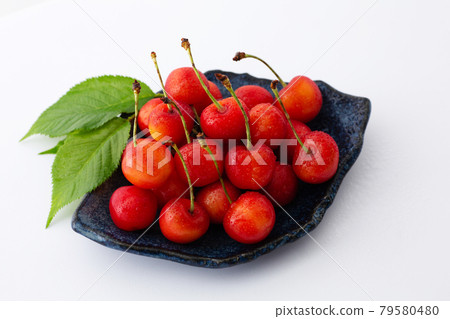 Cherry cherry leaf plate 79580480