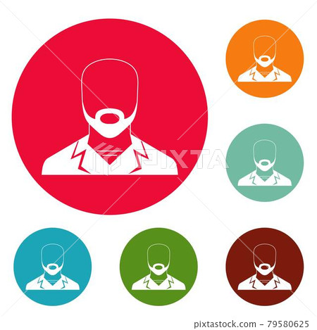 Man avatar icons circle set vector Man avatar icons circle set vector 79580625